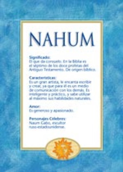 Nahum: El Nombre Que Significa Consuelo y Esperanza